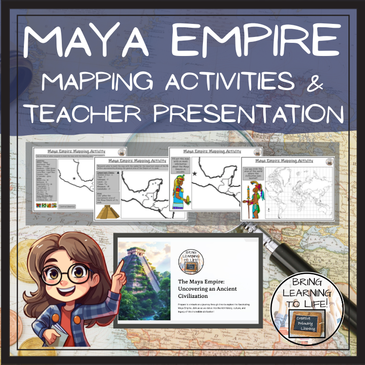 Maya Empire Map Activity & Teaching Presentation