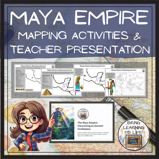 Maya Empire Map Activity & Teaching Presentation