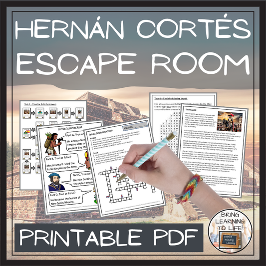 Hernán Cortés Escape Room | Social Studies & History Activity
