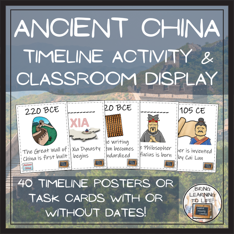 Ancient China Timeline Activity & Classroom Display