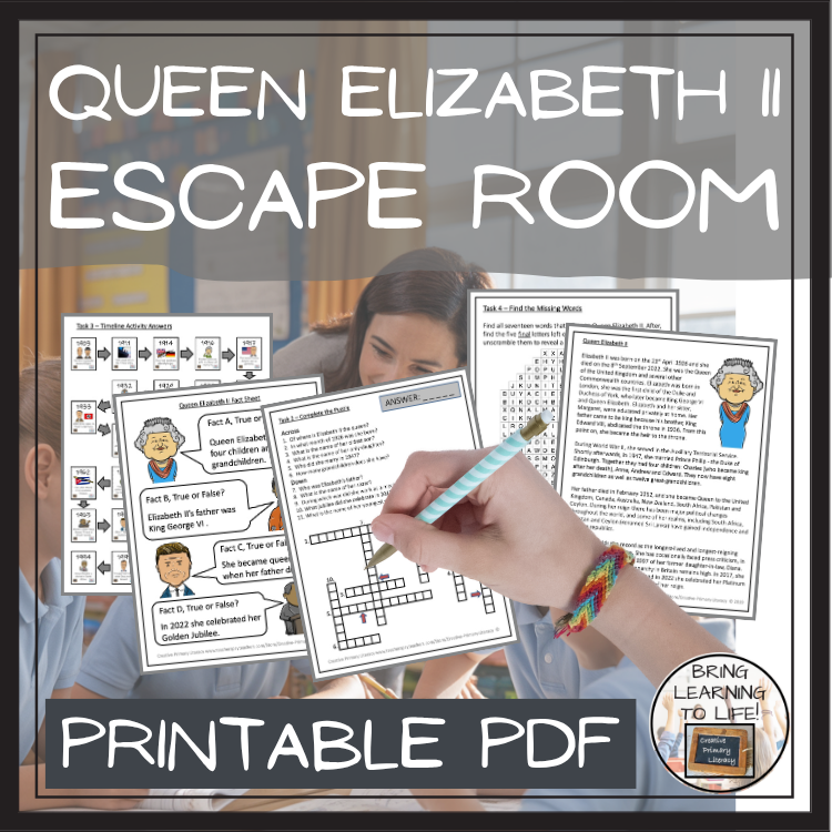 Queen Elizabeth II Escape Room | Social Studies & History Activity