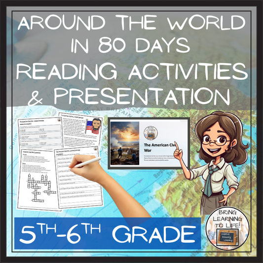 Around the World in 80 Days Reading Comprehension | 5th Grade & 6th Grade