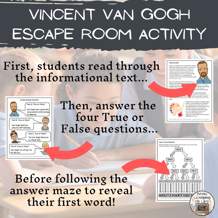 Vincent van Gogh Escape Room | Social Studies & History Activity
