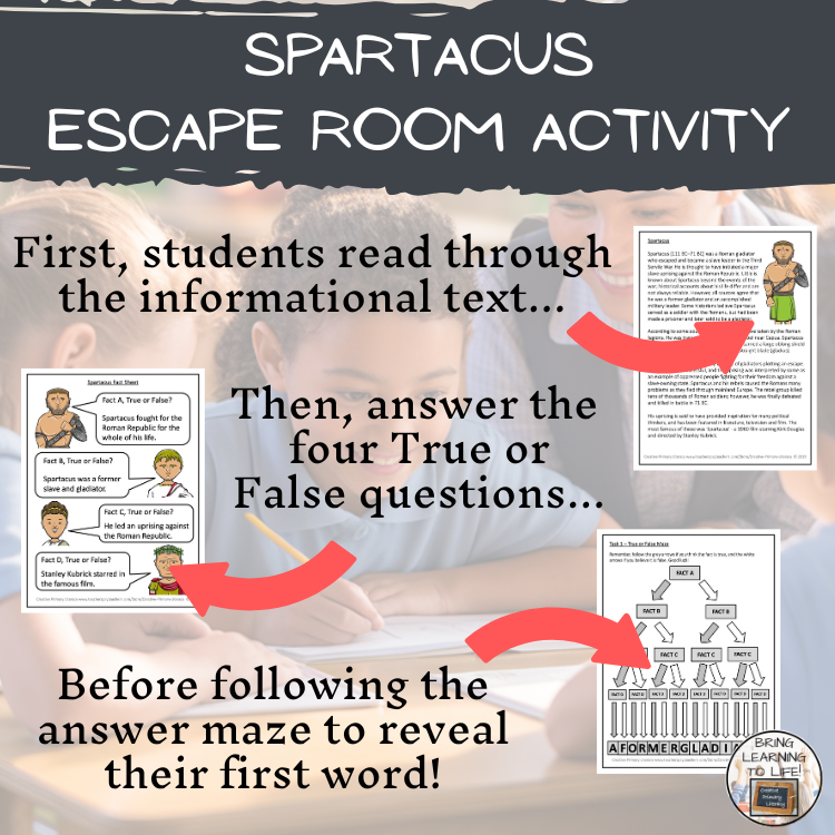 Spartacus Escape Room | Social Studies & Ancient History Activity