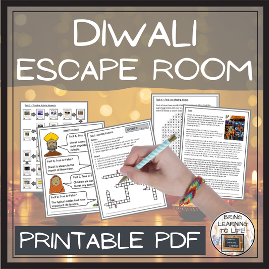 Diwali Escape Room | Social Studies & Holiday Activity