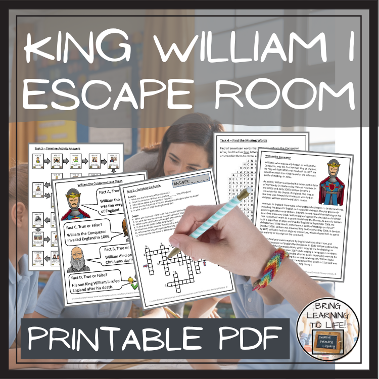 William the Conqueror Escape Room | Social Studies & History Activity