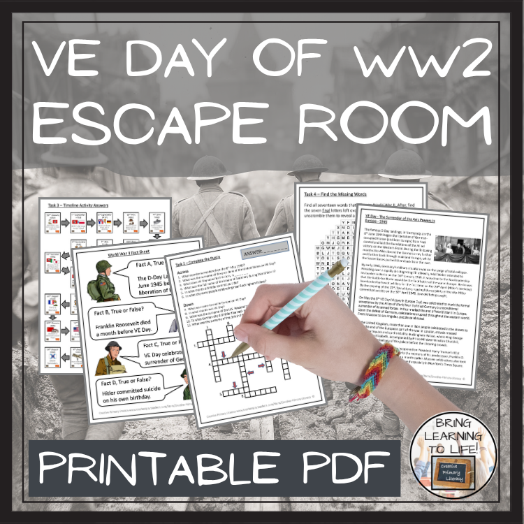 VE Day Escape Room | Social Studies & History Activity
