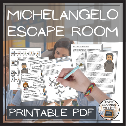 Michelangelo Escape Room | Social Studies & Art History Activity