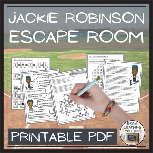 Jackie Robinson Escape Room | Social Studies & History Activity