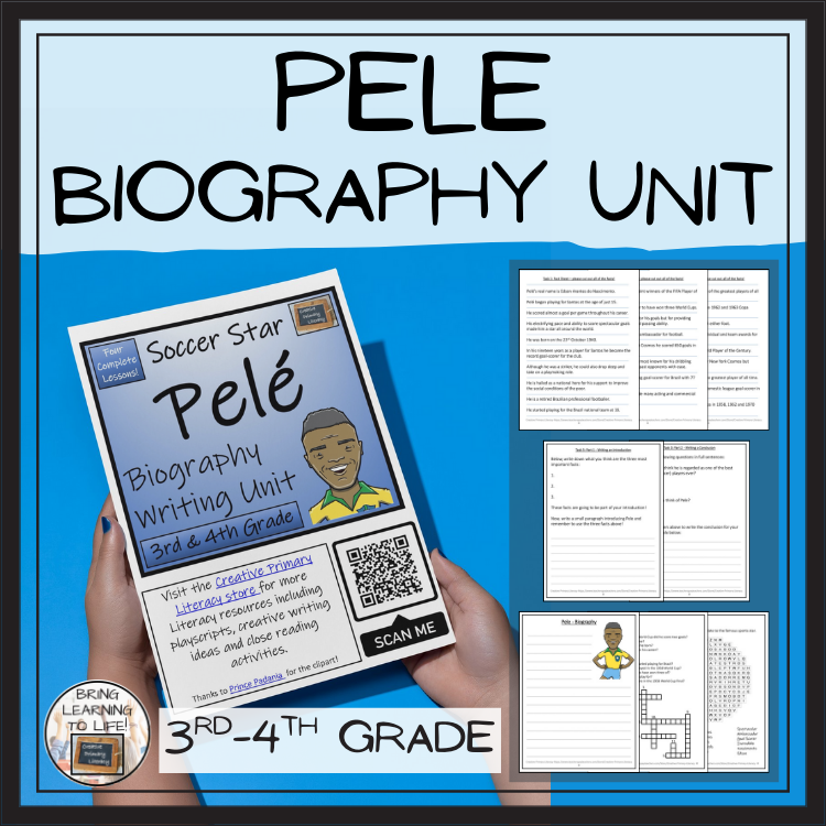 Pele Biography Project & Writing Unit | 3rd Grade & 4th Grade