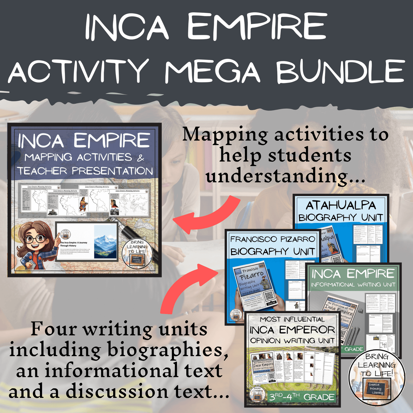 Inca Empire Social Studies Mega Bundle of Activities | 3rd-4th Grade