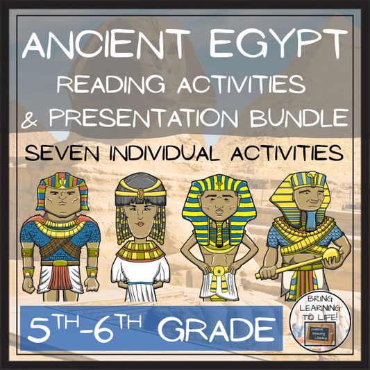 Ancient Egypt Close Reading Comprehension Activity Bundle | 5th-6th Grade