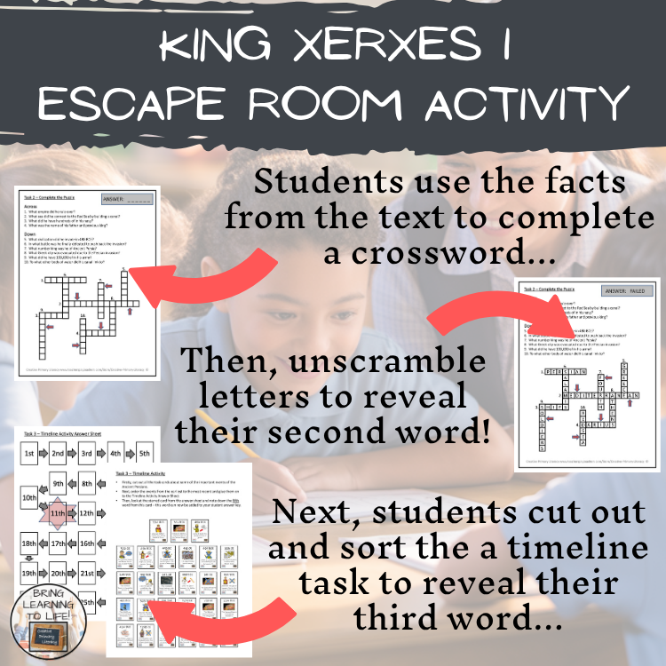 King Xerxes I Escape Room | Social Studies & Ancient History Activity