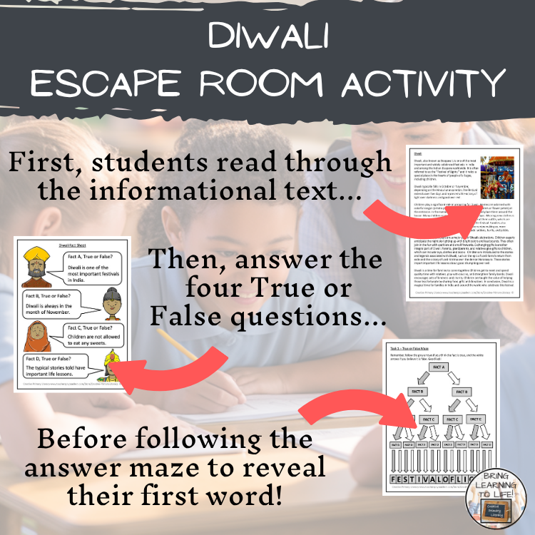 Diwali Escape Room | Social Studies & Holiday Activity
