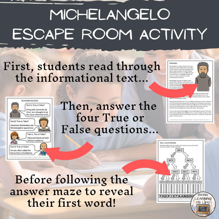 Michelangelo Escape Room | Social Studies & Art History Activity