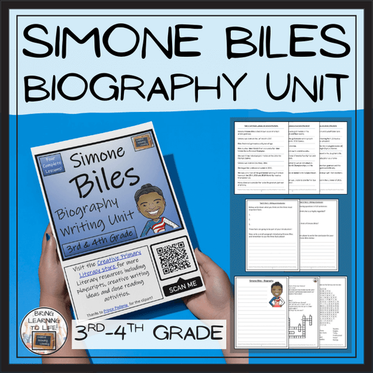 Simone Biles Biography Project & Writing Unit | 3rd Grade & 4th Grade
