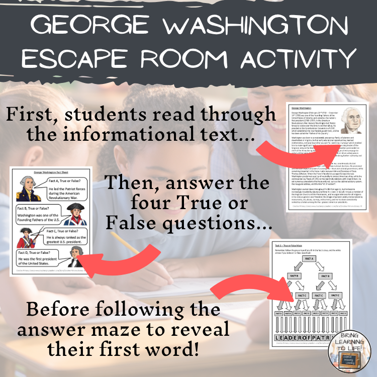 George Washington Escape Room | Social Studies & History Activity