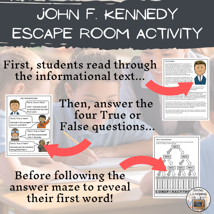 John F. Kennedy Escape Room | Social Studies & History Activity