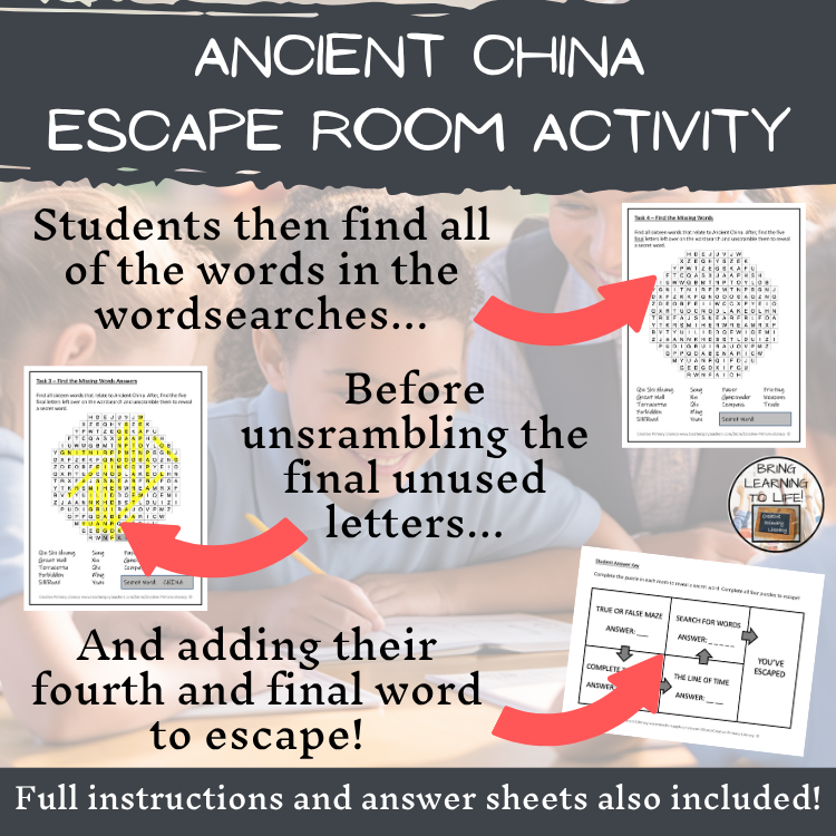 Ancient China Escape Room | Social Studies & Ancient History Activity