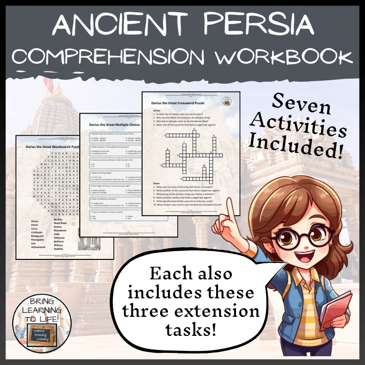 Ancient Persia Reading Comprehension Workbook | 5th-6th Grade