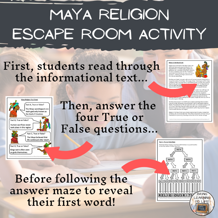 Religion of the Maya Empire Escape Room | Social Studies & History Activity