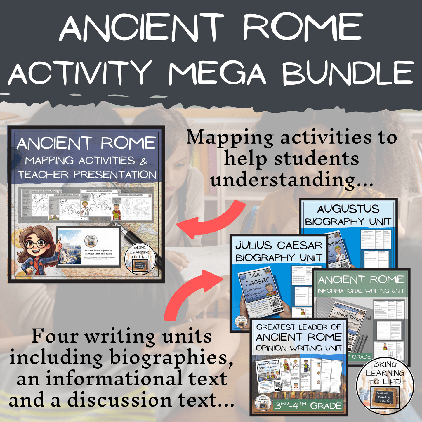 Ancient Rome Mega Bundle of Activities | 3rd Grade & 4th Grade