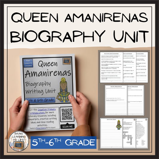 Queen Amanirenas Biography Project & Writing Unit | 5th Grade & 6th Grade