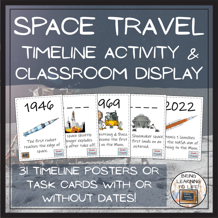 Space Travel Timeline Activity & Classroom Display
