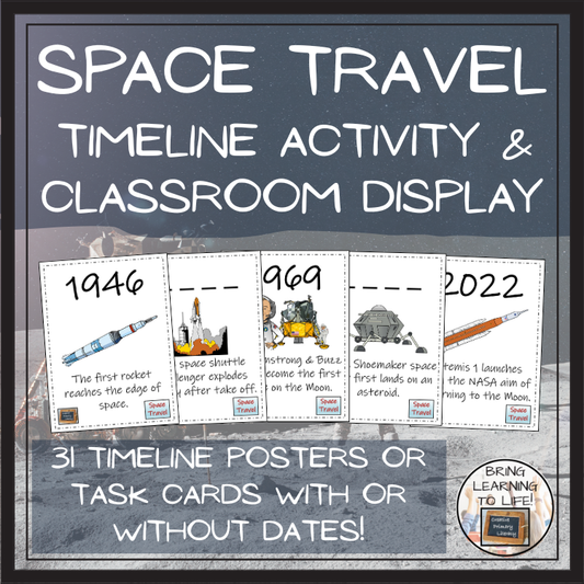 Space Travel Timeline Activity & Classroom Display