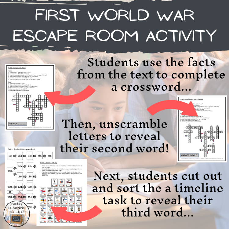 First World War Escape Room | Social Studies & History Activity