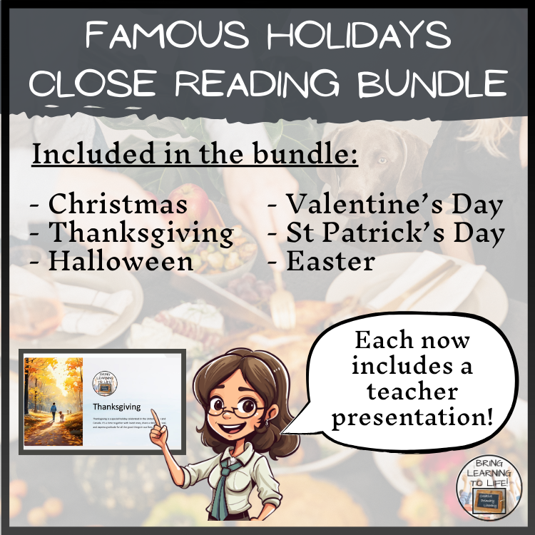 Holidays of the United States Close Reading Bundle | 3rd Grade & 4th Grade