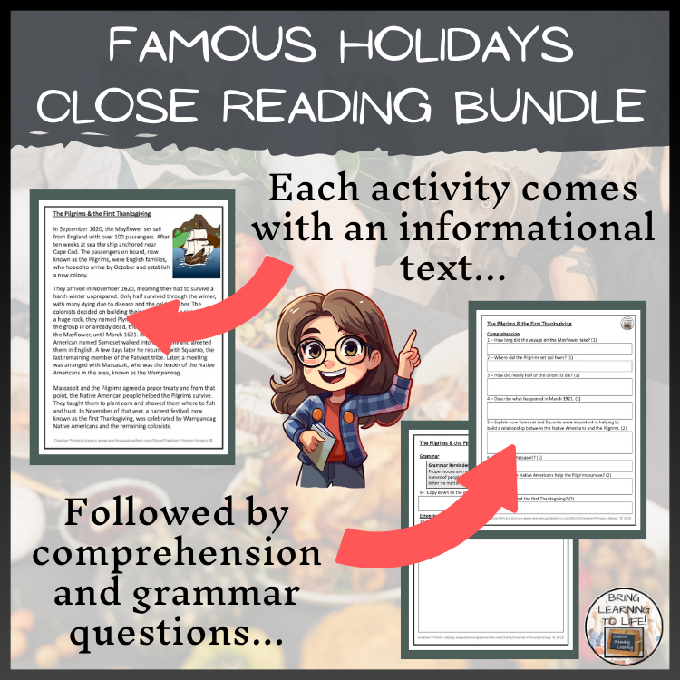 Holidays of the United States Close Reading Bundle | 3rd Grade & 4th Grade