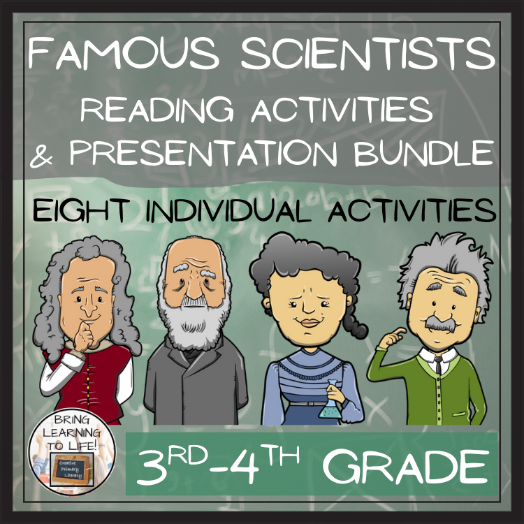 Famous Scientists 1 & 2 Close Reading Comprehension Bundles | 3rd & 4th Grade