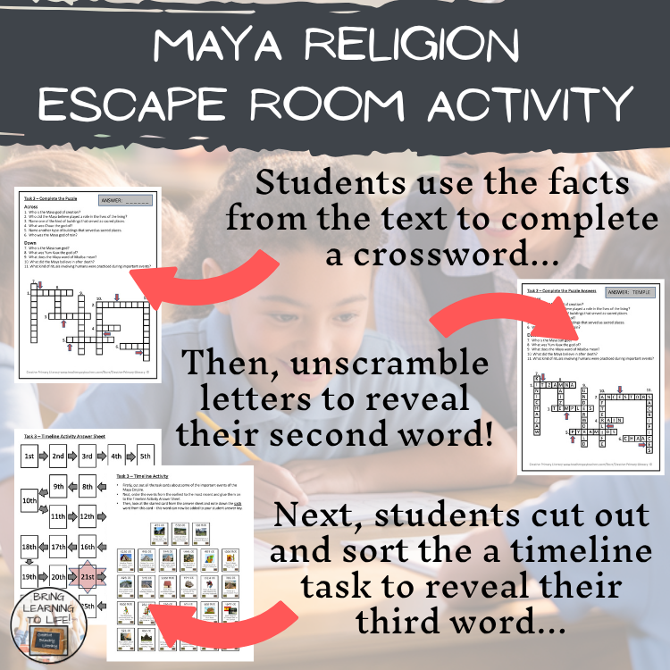 Religion of the Maya Empire Escape Room | Social Studies & History Activity