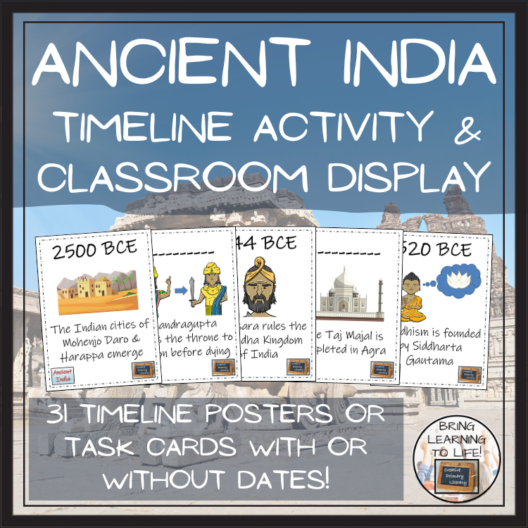Ancient India Timeline Activity & Classroom Display