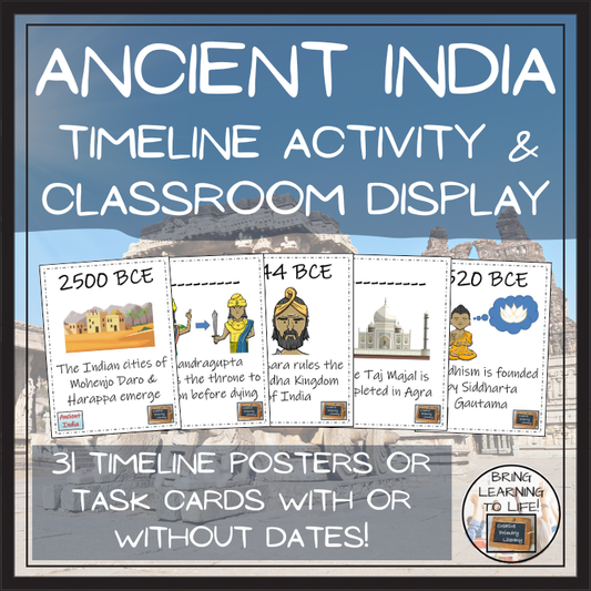 Ancient India Timeline Activity & Classroom Display