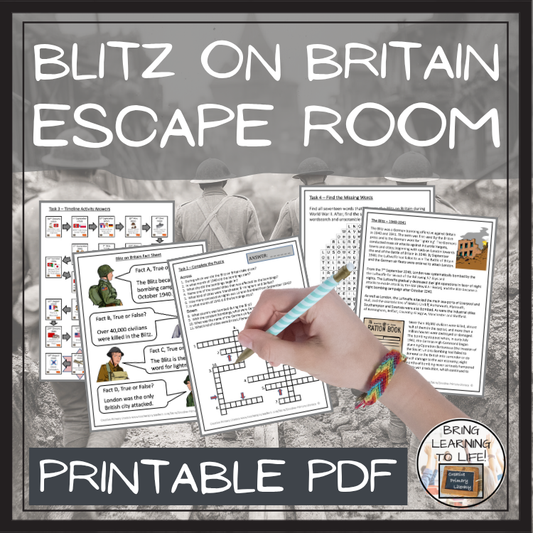 Blitz on Britain Escape Room | Social Studies & History Activity