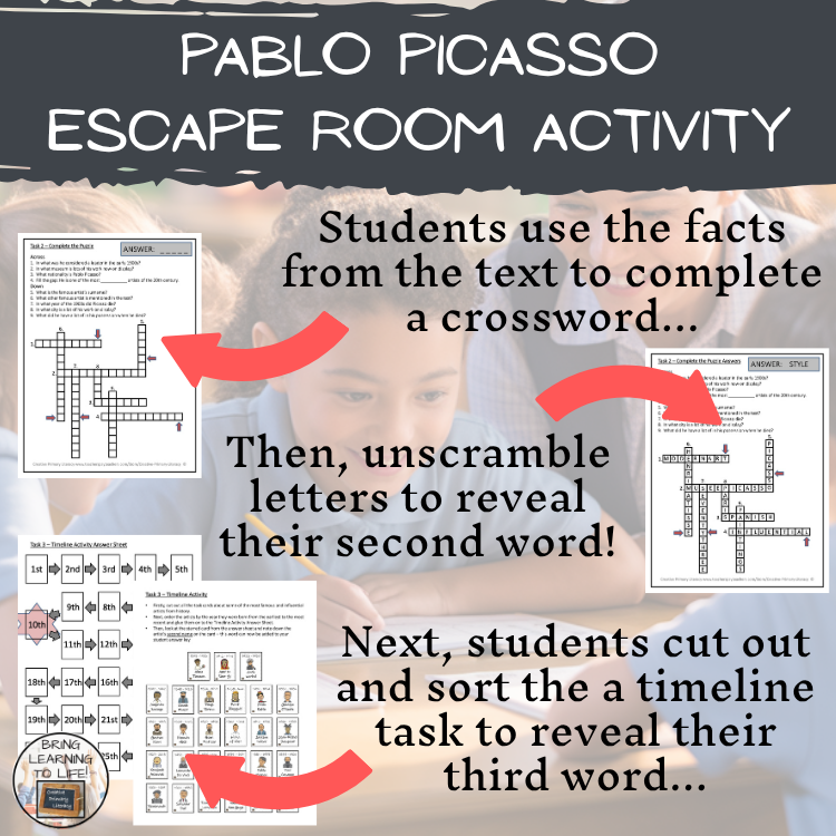 Pablo Picasso Escape Room | Social Studies & Art History Activity