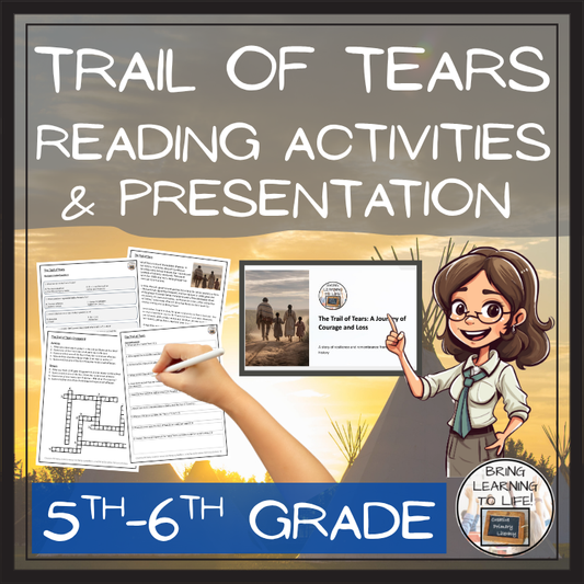 Trail of Tears Close Reading Comprehension Activities | 5th Grade & 6th Grade