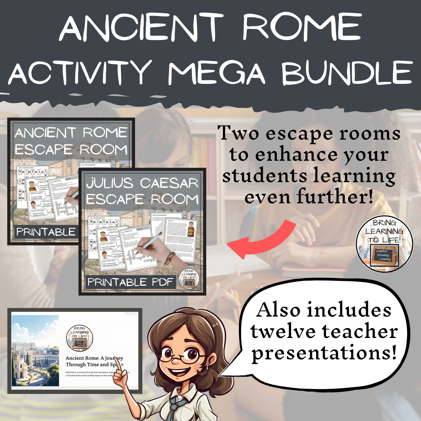 Ancient Rome Mega Bundle of Activities | 3rd Grade & 4th Grade