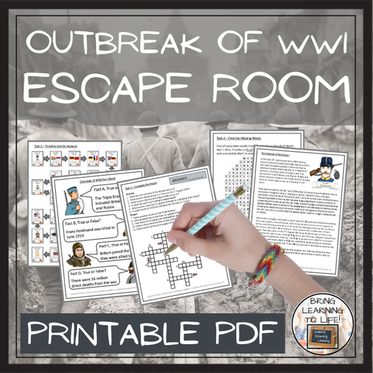 Outbreak of the First World War Escape Room | Social Studies & History Activity