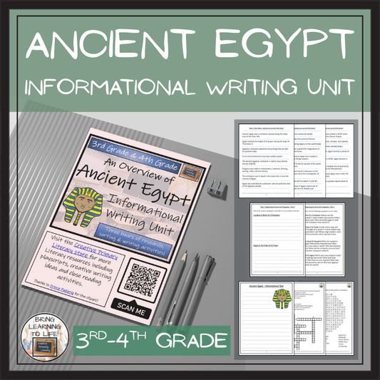 Ancient Egypt Informational Writing Unit | 3rd Grade & 4th Grade