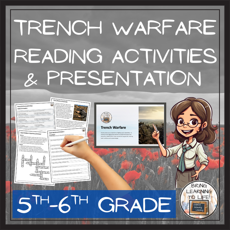 Trench Warfare in World War I Close Reading Comprehension | 5th & 6th Grade