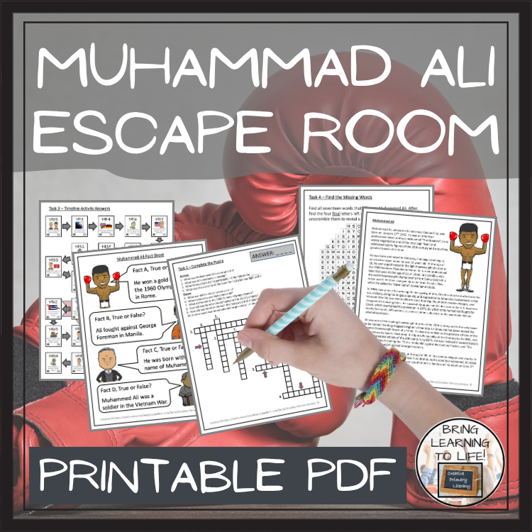Muhammad Ali Escape Room | Social Studies & Sports Activity