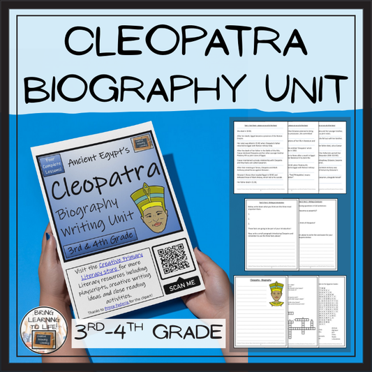 Cleopatra Biography Project & Writing Unit | 3rd Grade & 4th Grade