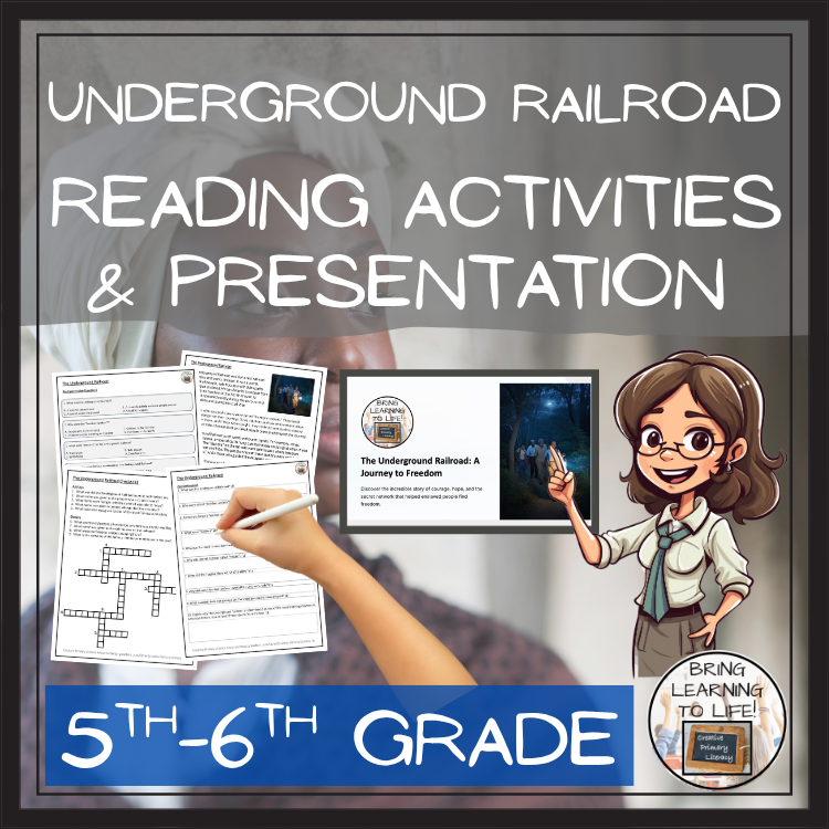 Underground Railroad Close Reading Comprehension Activities | 5th & 6th Grade