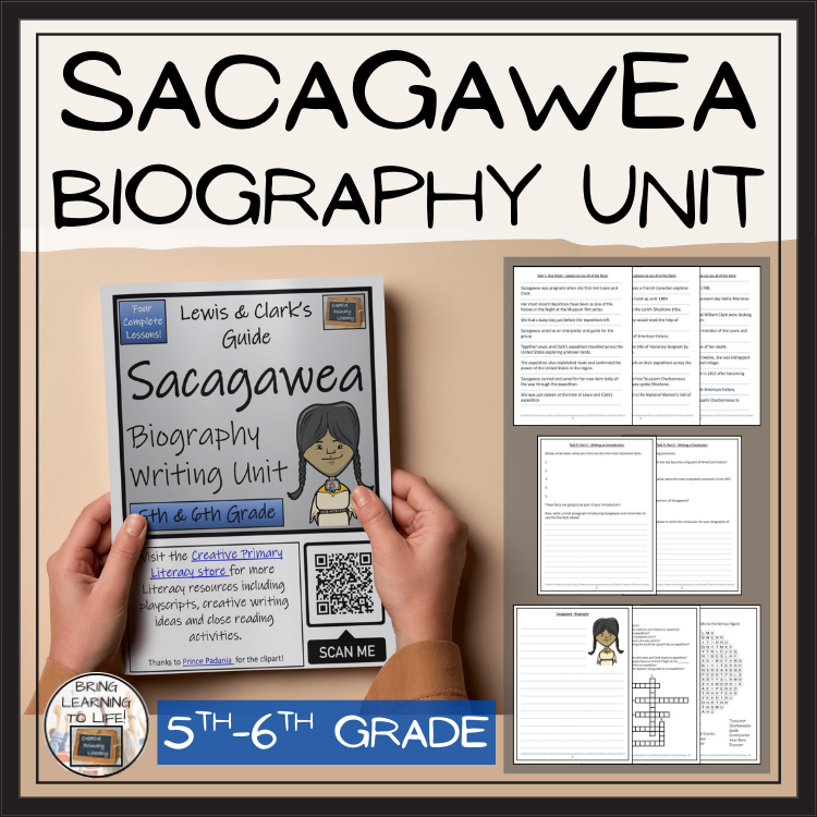 Sacagawea Biography Project & Writing Unit | 5th Grade & 6th Grade