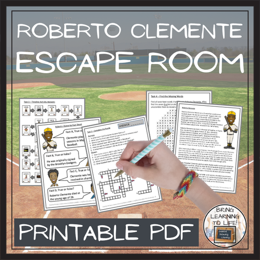 Roberto Clemente Escape Room | Social Studies & History Activity