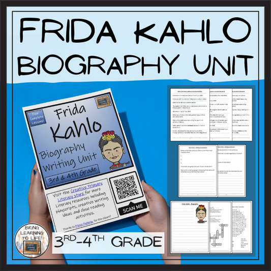 Frida Kahlo Biography Project & Writing Unit | 3rd Grade & 4th Grade