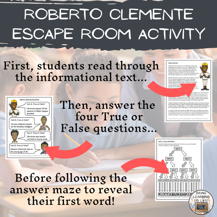Roberto Clemente Escape Room | Social Studies & History Activity